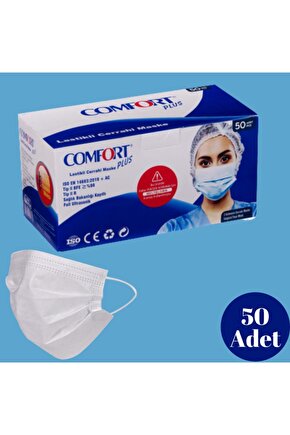 3 Katlı Cerrahi Maske Full Ultrasonic Meltblown Filitreli Telli Maske (50li Paket)