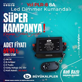 Yücel PLR-8 8A Led Dimmer Kumandalı 20li