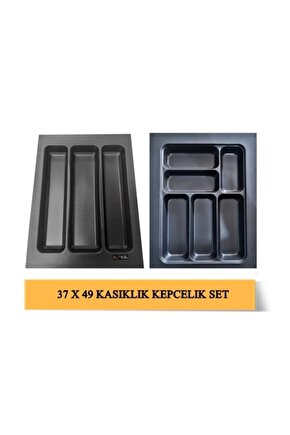 37x49 Cm. Antrasit Kaşıklık Ve Kepçelik 2li Set (32X40 CME KADAR KESİLEBİLİR)