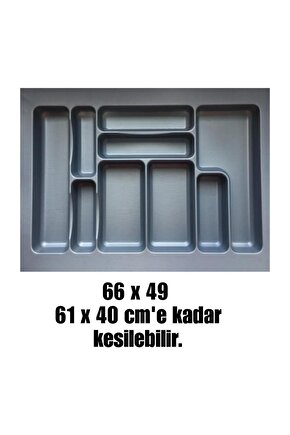 66x49 Cm_gri Antibakteriyel Kaşıklık, Istediğiniz Ölçüde Ücretsiz Kesim, Çekmece Içi Kaşıklık