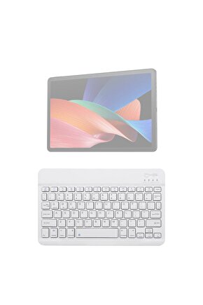 TCL TAB 11 Uyumlu SwiftKey-BM 500 Beyaz Kablosuz Bluetooth Tablet Klavyesi