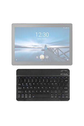 Lenovo Tab P10 Uyumlu SwiftKey-BM 510 Siyah Kablosuz Bluetooth Tablet Klavyesi