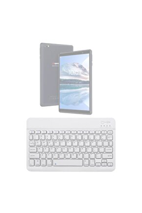 Sprange L8 Uyumlu SwiftKey-BM 500 Beyaz Kablosuz Bluetooth Tablet Klavyesi