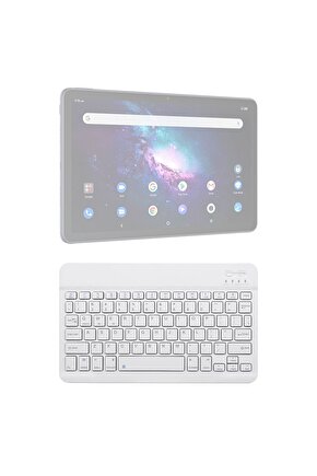 TCL 10 Tab Max Uyumlu SwiftKey-BM 500 Beyaz Kablosuz Bluetooth Tablet Klavyesi