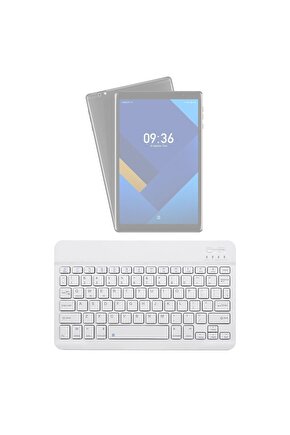 Vorcom S12 Uyumlu SwiftKey-BM 500 Beyaz Kablosuz Bluetooth Tablet Klavyesi