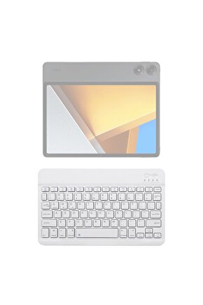 Poco Pad Uyumlu SwiftKey-BM 500 Beyaz Kablosuz Bluetooth Tablet Klavyesi