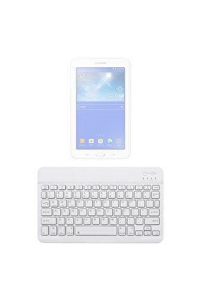 Galaxy Tab 3 Uyumlu SwiftKey-BM 500 Beyaz Kablosuz Bluetooth Tablet Klavyesi