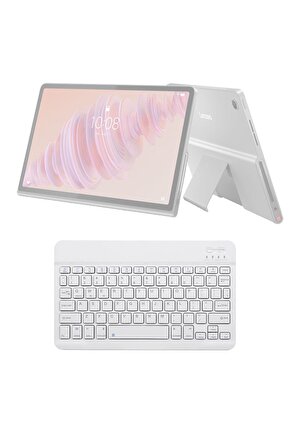 Lenovo Tab Plus Uyumlu SwiftKey-BM 500 Beyaz Kablosuz Bluetooth Tablet Klavyesi