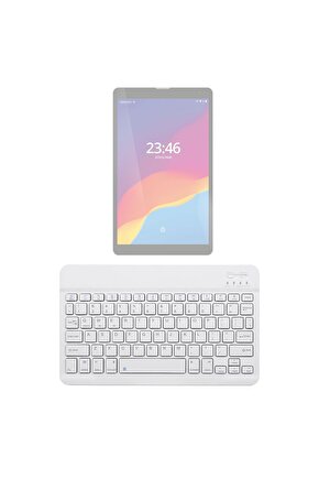 Vorcom S8 Pro Uyumlu SwiftKey-BM 500 Beyaz Kablosuz Bluetooth Tablet Klavyesi