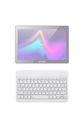 Hometech Alfa 10YF Pro Uyumlu SwiftKey-BM 500 Beyaz Kablosuz Bluetooth Tablet Klavyesi