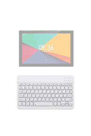 Vorcom Ultimate Uyumlu SwiftKey-BM 500 Beyaz Kablosuz Bluetooth Tablet Klavyesi