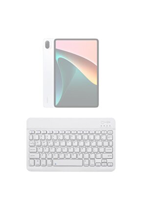 Xiaomi Pad 5 Uyumlu SwiftKey-BM 500 Beyaz Kablosuz Bluetooth Tablet Klavyesi