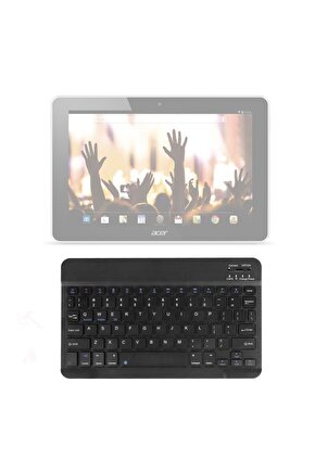 Acer Iconia Tab A10 Uyumlu SwiftKey-BM 510 Siyah Kablosuz Bluetooth Tablet Klavyesi