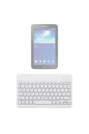 Samsung Galaxy Tab 3 Lite Uyumlu SwiftKey-BM 500 Beyaz Kablosuz Bluetooth Tablet Klavyesi