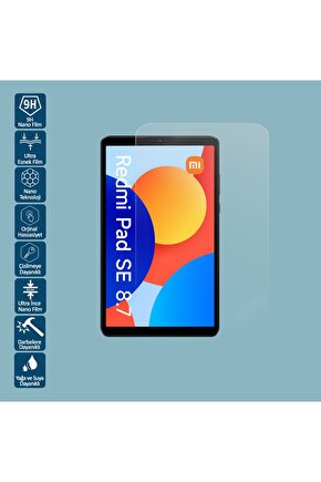 Redmi Pad SE 8.7 İnç Tablet Ekran Koruyucu Nano Film