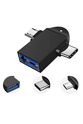 FlexiSync 2-in-1 Type-C & Micro to USB 3.0 Dönüştürücü Otg