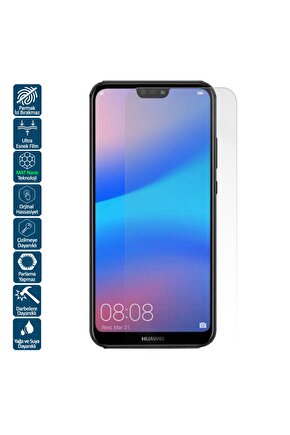 Huawei P20 Lite 128GB Mat Parmak İzi Bırakmayan Nano Ekran Koruyucu Film