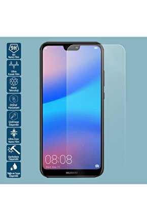 Huawei P20 Lite 128GB Ultra Şeffaf Nano Ekran Koruyucu Film