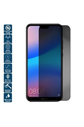 Huawei P20 Lite 128GB Privacy Hayalet Nano Ekran Koruyucu Film