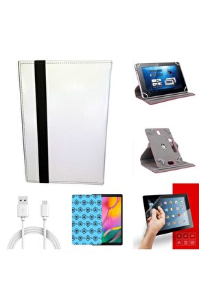 Technopc Ultrapad Uyumlu Tm-t10e 10.1 Hd Nano Cam+üniversal Tablet Kılıfı+sarj Kablosu Seti