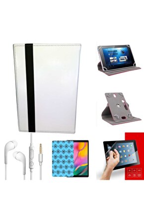 Yumatu Yt-101 Dual 10.1 Hd Nano Uyumlu  Cam+üniversal Tablet Kılıfı+kulaklık Seti