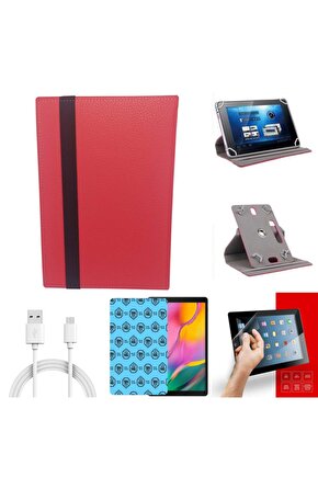 Hometech Hello Kitty Red 7 Inç Uyumlu Hd Nano Cam+üniversal Tablet Kılıfı+kulaklık Seti