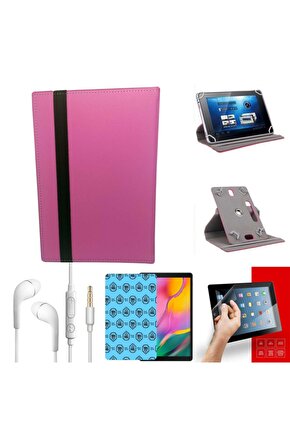 Reeder A7i Uyumlu  Quad Pink 7 Inç Hd Nano Cam+üniversal Tablet Kılıfı+sarj Kablosu Seti