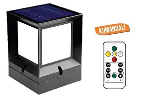 Voltek VSSL06065 60 Watt Solar Bahçe Armatürü 3 Renk Fonsiyonlu Kumandalı