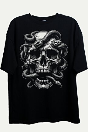 Unisex-Oversize - Baskılı (Memento Mori) T-shirt