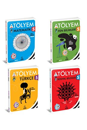 Arı Yayınları 5 Sınıf Matematik Fen Türkçe Sosyal Akıllı Atölyem Seti 4 Kitap