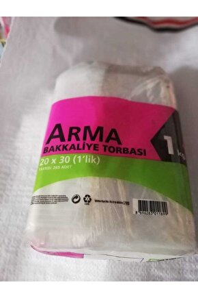 Arma Şeffaf Bakkaliye Torbası (poşeti) 1lik 20x30