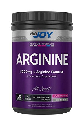 Bigjoy L-arginine Powder 500 gr Orman Meyveli