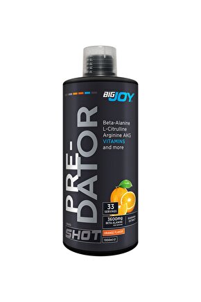 Preworkout Predator Shot Portakal 1000 ml Pre-workout Güç Ve Amino Asit