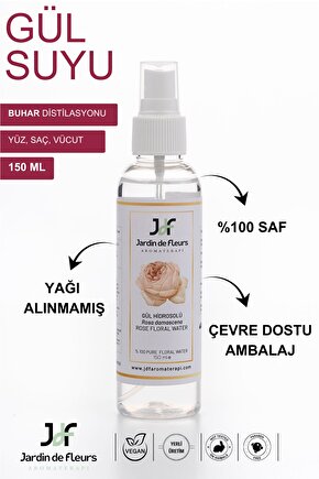 Gül Suyu 150 ml %100 Saf Aromaterapi Hidrosolü - Akne Karşıtı, Antiage, Canlandırıcı, Sıkılaştırıcı