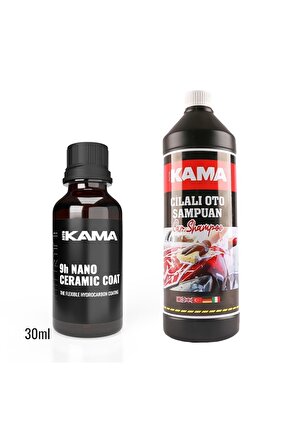 Ceramic COAT 9h 30ml ve Cilalı Oto Şampuan 500ml 2li Set