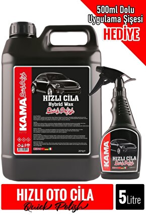 Hızlı Cila Seramik 5lt 500ml Dolu Uygulama Şişesi Ile