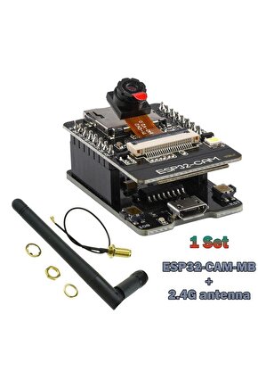 ESP32-CAM WiFi Kamera Modülü ve USB TTL Programlayıcı Seti | Kablosuz IoT Kamera Geliştirme Kiti