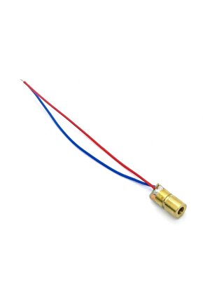 Kablolu Nokta Lazer Modül Metal Kafa 5v 650nm 5mw Point Laser