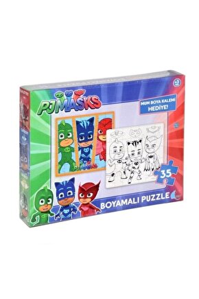 35 Parça Pjmasks Pijamaskeliler Boyamalı Puzzle