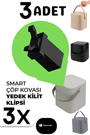 Sihirli Akıllı Sihirli Smart Çöp Kovası Tüm Modellerine Uyumlu 3 Adet Yedek Switch Klips Kilit