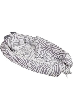 %100 Pamuklu Zebra Kumaş Babynest I-babynest Anne Yanı Bebek Yatağı