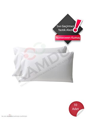 _10 Tane_ Büyük Boy 50x70cm Kapaklı Sıvı Geçirmez Yastık Alezi, Nonwoven Kumaş