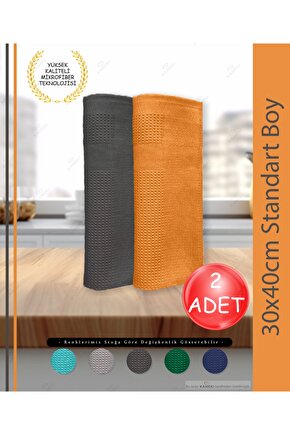 2 adet 30x40cm Sihirli Bez,Mikrofiber Bez, Cam Temizleme Bezi, Dekoratif Cam Bezi,Standart Boy