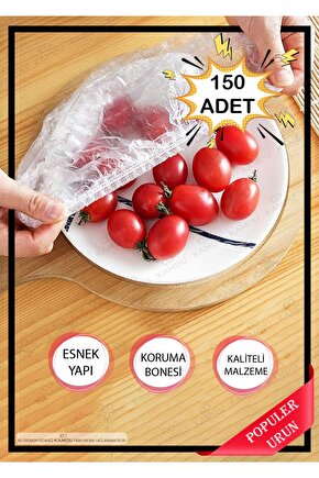 Çok Amaçlı Bone 150 Adet, Tabak Bonesi, Gıda Bonesi, Tencere Bones, Saç Bonesi