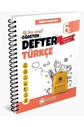 Çanta Yayınları 6.sınıf Türkçe Okula Yardımcı Öğreten Defter