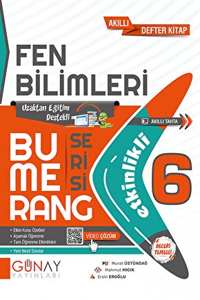 6. Sınıf Bumerang Etkinlikli Fen Bilimleri  Kolektif  Günay Yayınları  9786257150002