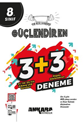 8. Sınıf Güçlendiren 3+3 Deneme (Çıkmış Sorularla 3 Deneme)