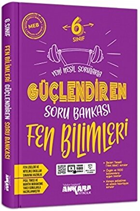 6. Sınıf Fen Bilimleri Güçlendiren Soru Bankası  Kolektif  Ankara Yayıncılık  9786052662298