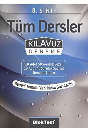 8.sınıf Bloktest Tüm Dersler Kılavuz Deneme