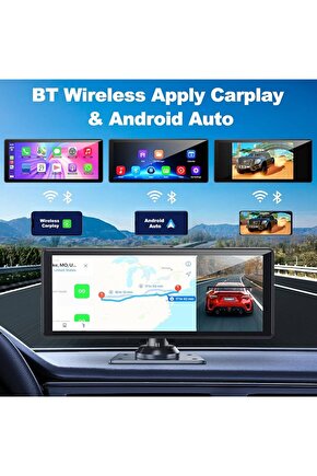 10.26 İNÇ CAR PLAY İOS ANDROİD UYUMLU 4K ULTRA HD ÖN ARKA ARAÇ KAMERASI BÜYÜK EKRAN WİFİ BLUETOOTH